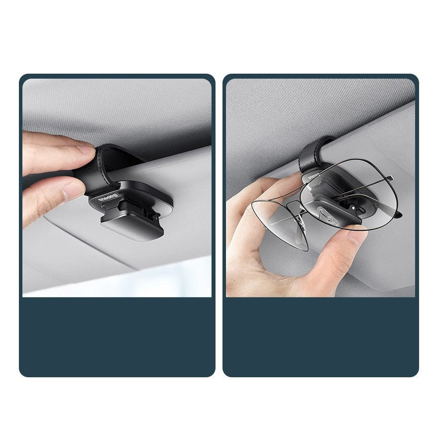 Baseus Platinum Platinum Clip solbrilleholder med parasol, sølv ACYJN-B0S