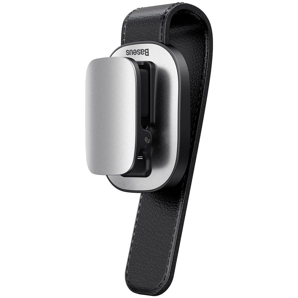 Baseus Platinum Platinum Clip solbrilleholder med parasol, sølv ACYJN-B0S