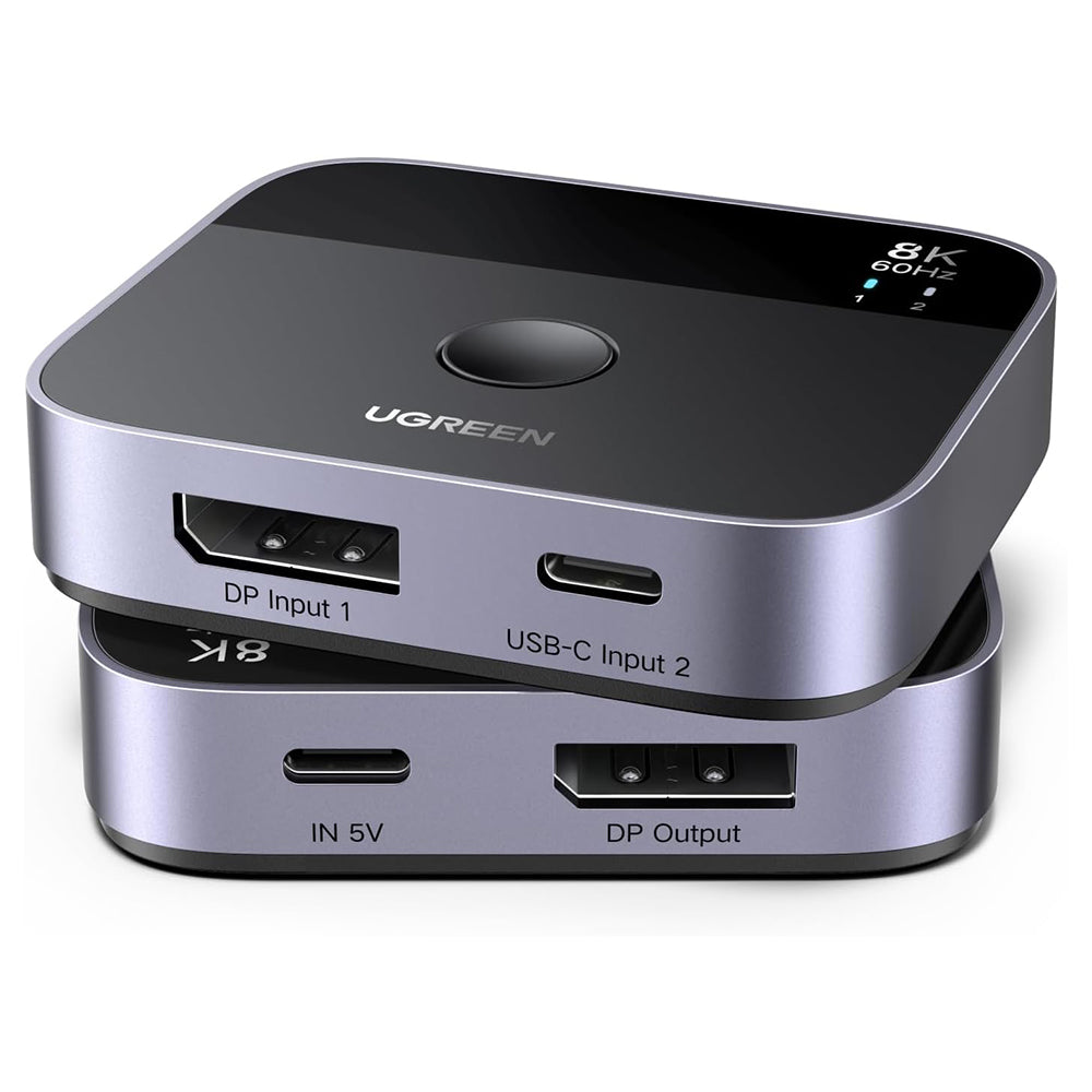 Switch Video DisplayPort / USB-C UGREEN 65878, Sort