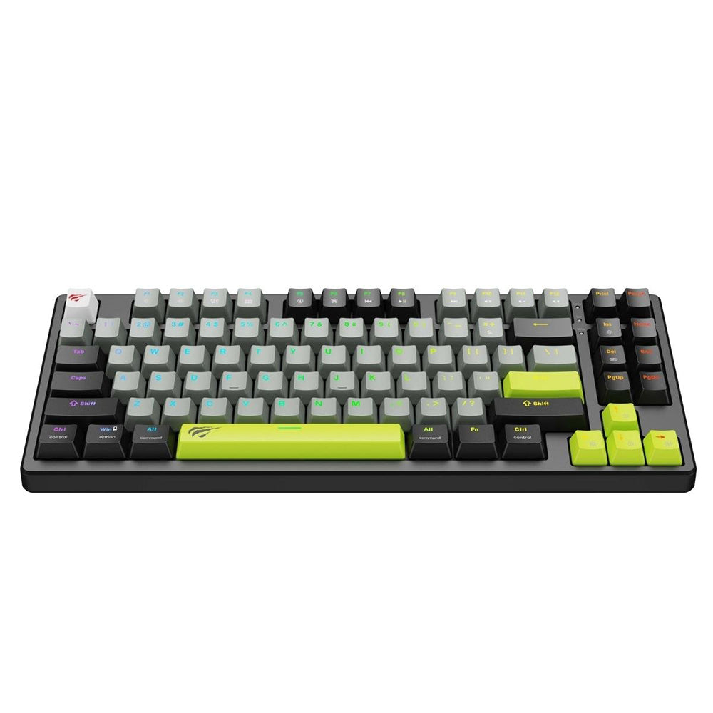 Wired USB Gaming Keyboard HAVIT KB904L, RGB, 1.8m, Black Green
