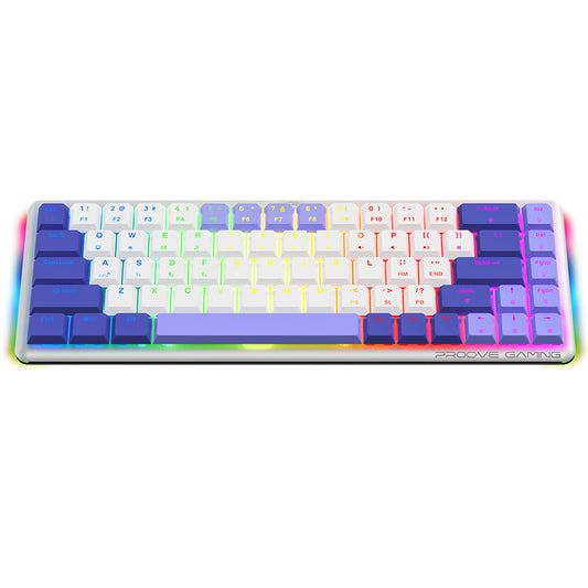 Trådløst Gaming Tastatur Proove AFK, RGB, BT / Wi-Fi / Kablet, 1.5m, Hvid WKAFKEN22002