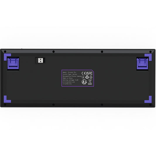 Gamingtastatur Proove Slicker Pro, trådløs, RGB, BT / Wi-Fi / kablet, 1,8m, sort WKSLPEN22416