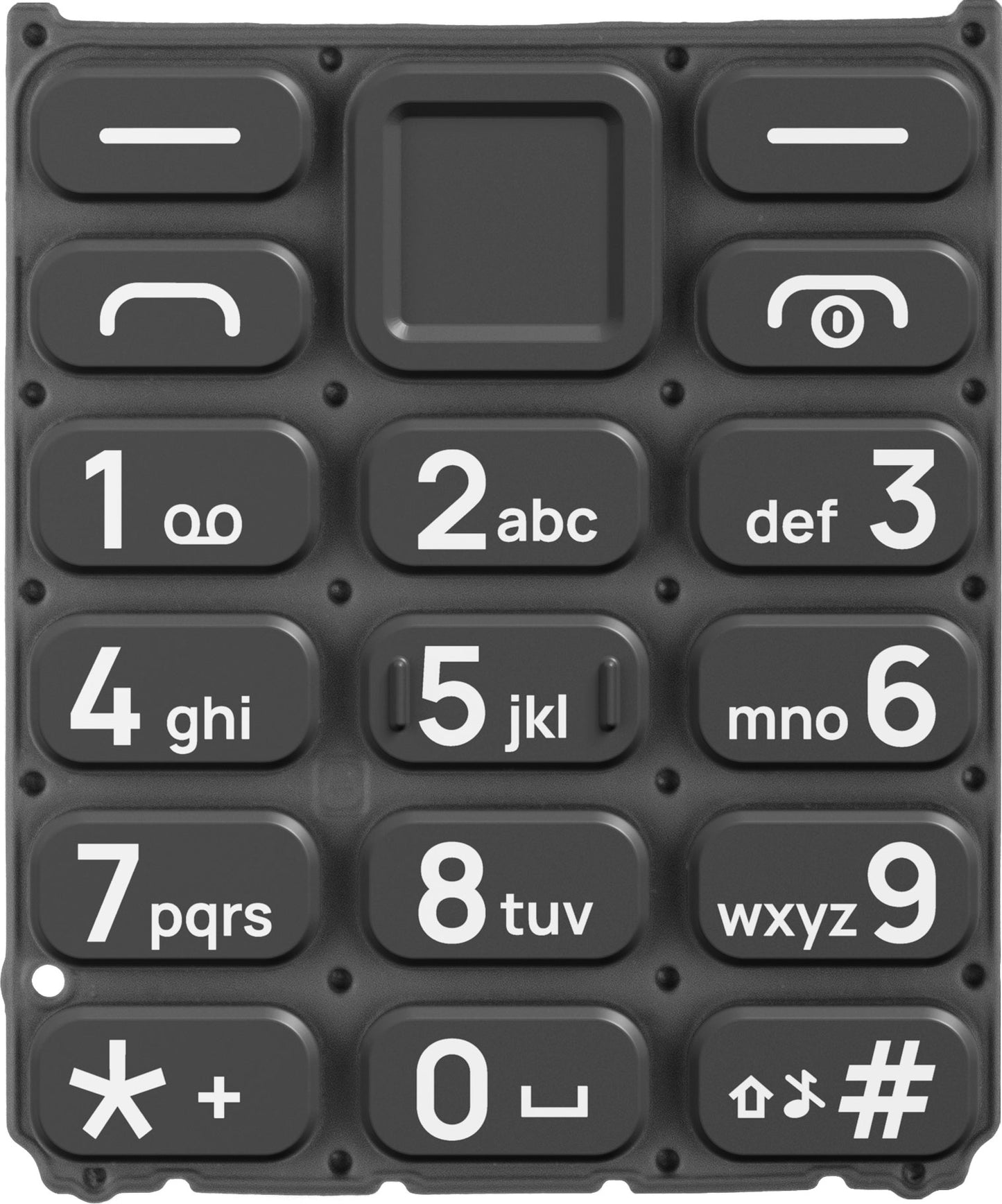 Latin Keypad til HMD 105 / Nokia 105 (2024), Sort