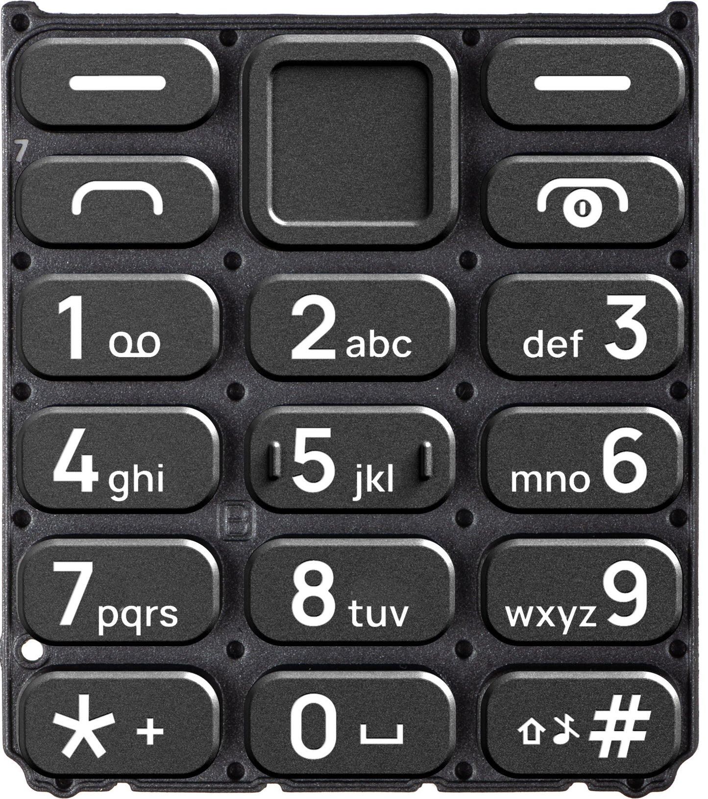 Latin Keypad til HMD 110 / Nokia 110 (2024), Sort