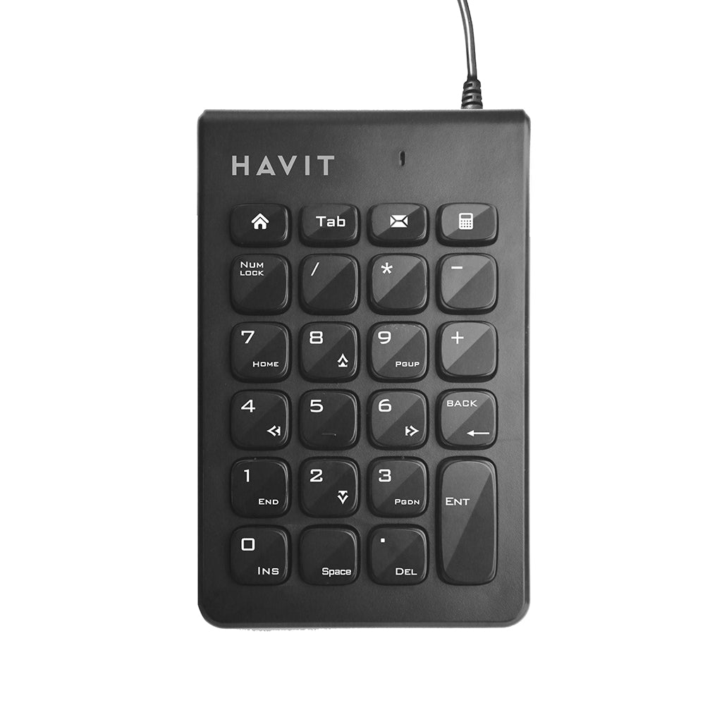 Numerisk Tastatur Wired USB HAVIT KB223, 1.5m, Sort