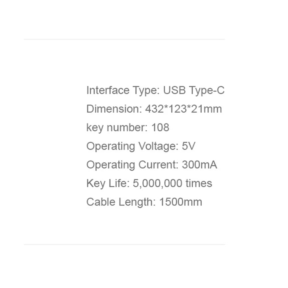 Tastatur Wired USB HAVIT KB252, USB-C, 1,5 m, Sort