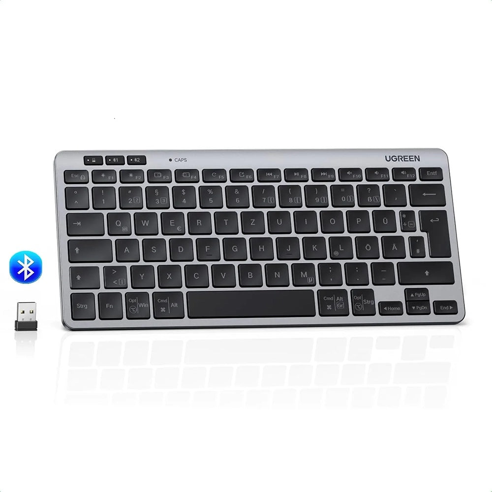 Trådløst tastatur UGREEN 75049, BT / Wi-Fi, Sort