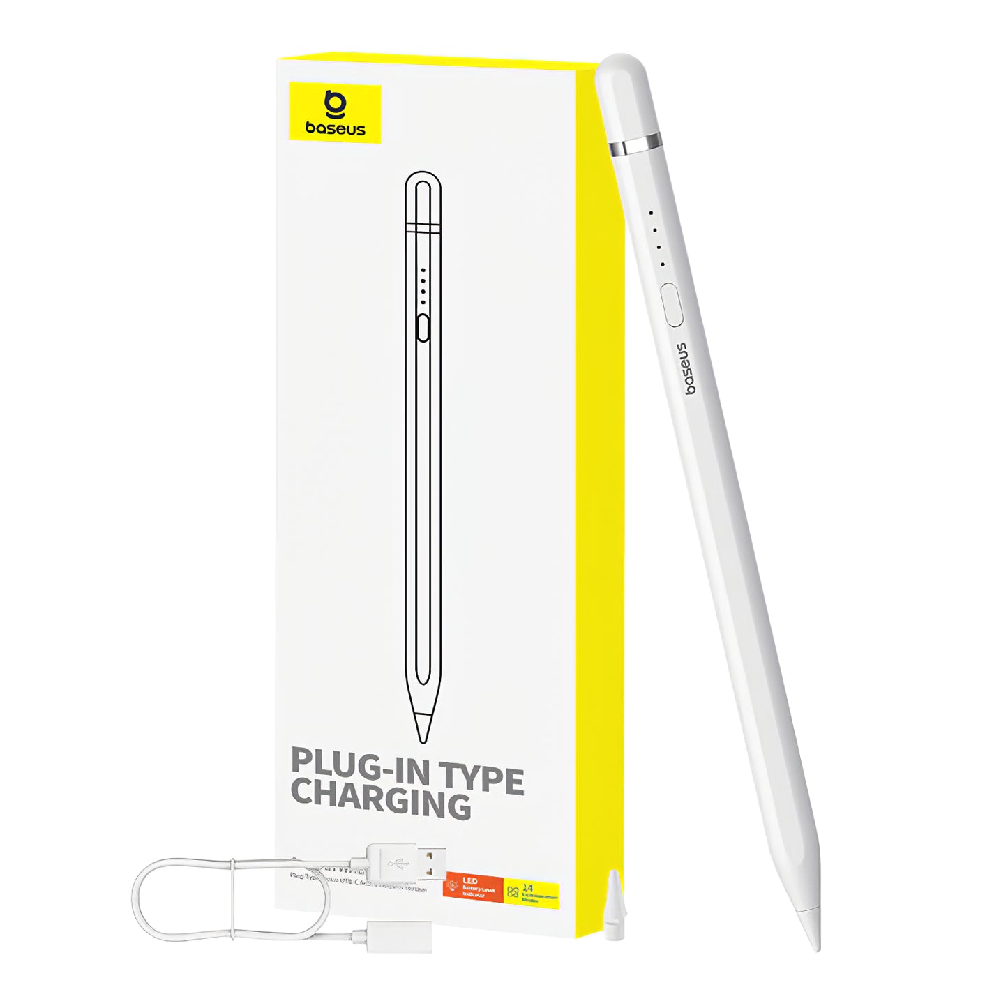 Touch Pen Baseus Smooth Writing 2 Series til Apple iPad, Aktiv Plug-In Version, Hvid P80015806211-00