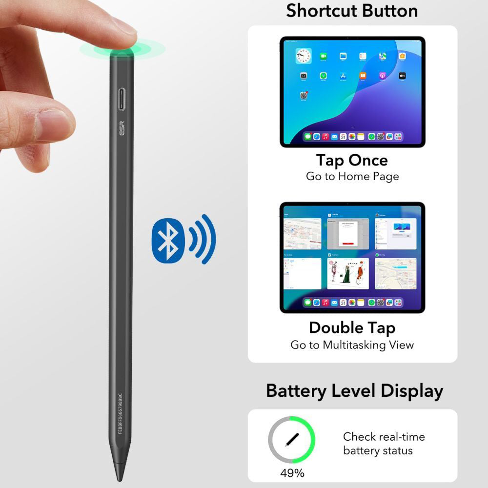 Touch Pen ESR Geo til Apple iPad, Aktiv Version, Sort