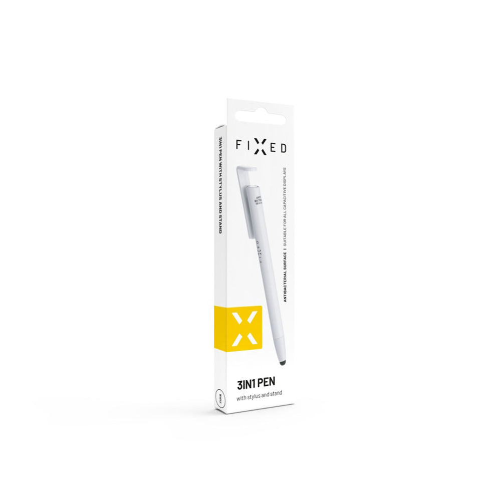 Touch Pen Fixed, 3in1, Hvid