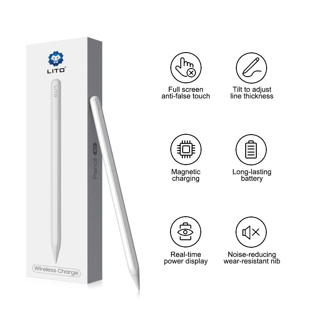 Touch Pen Lito K1 til Apple iPad, Aktiv Version, Hvid