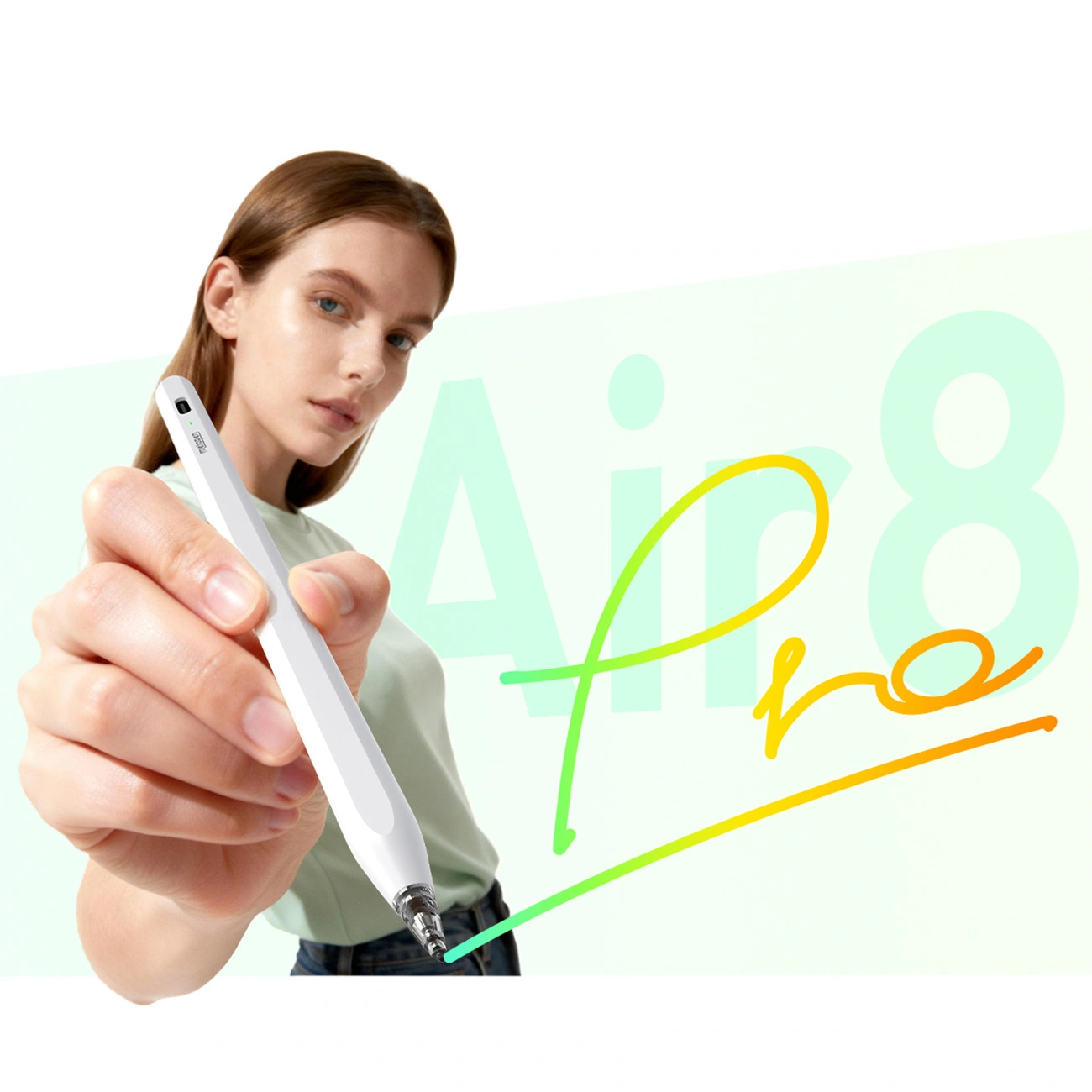 Touch Pen Metapen Air8 Pro til Apple iPad, Aktiv Version, Hvid ME-APP172