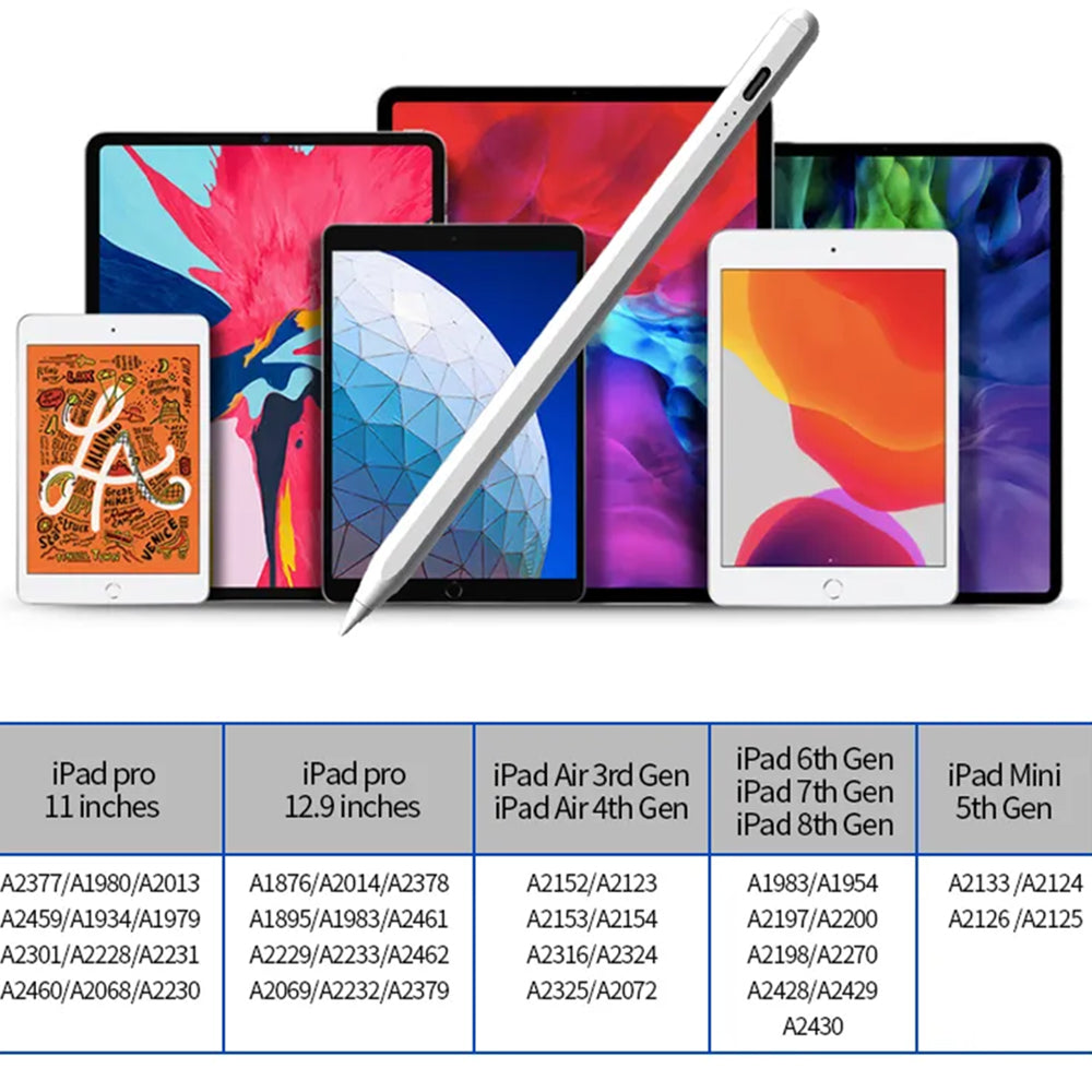 Touch Pen Techsuit JA04 til Apple iPad, Aktiv Version, Hvid