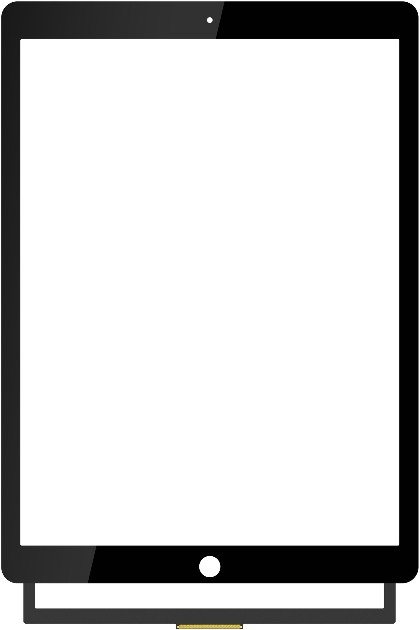 Touchscreen Forward Guard OCA til Apple iPad Pro 12.9 (2017), Sort