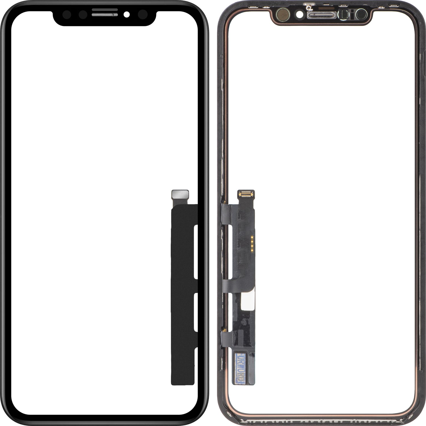 Touchscreen Forward Guard OCA til Apple iPhone XR, IC-version, Sort