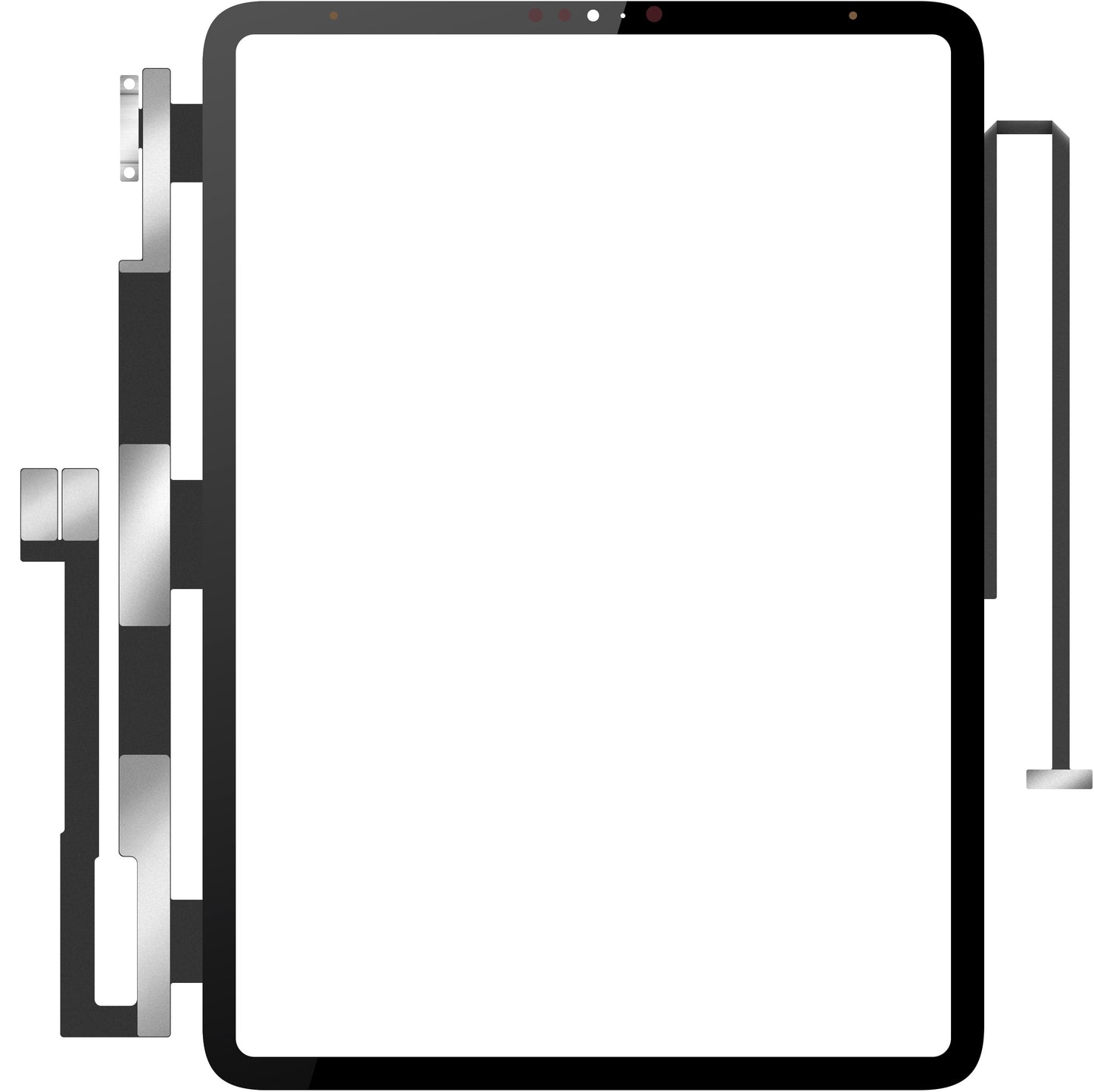 Touchscreen Forward Guard OCA til Apple iPad Pro 12.9 (2018), Sort