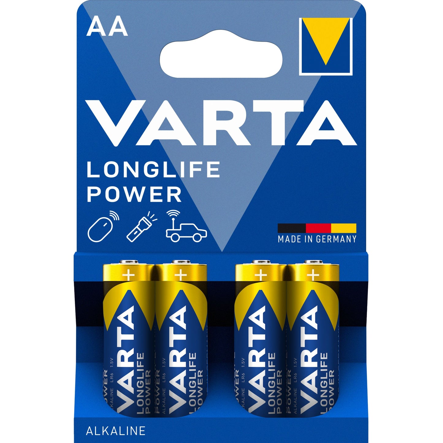 Varta Longlife Power 4906 batteri, AA / LR6, sæt med 4 stykker