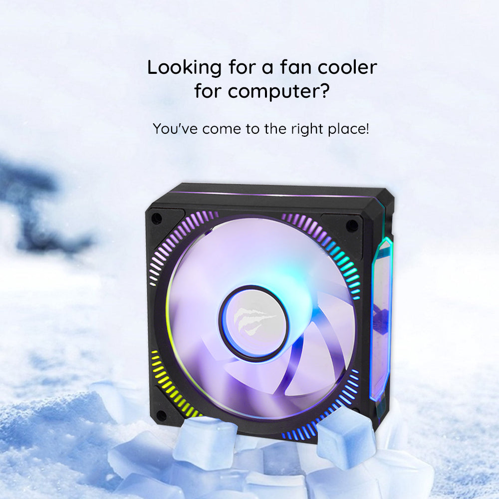 Ventilator HAVIT F2096, RGB, 1800RPM, 30dB, 3W, Sort