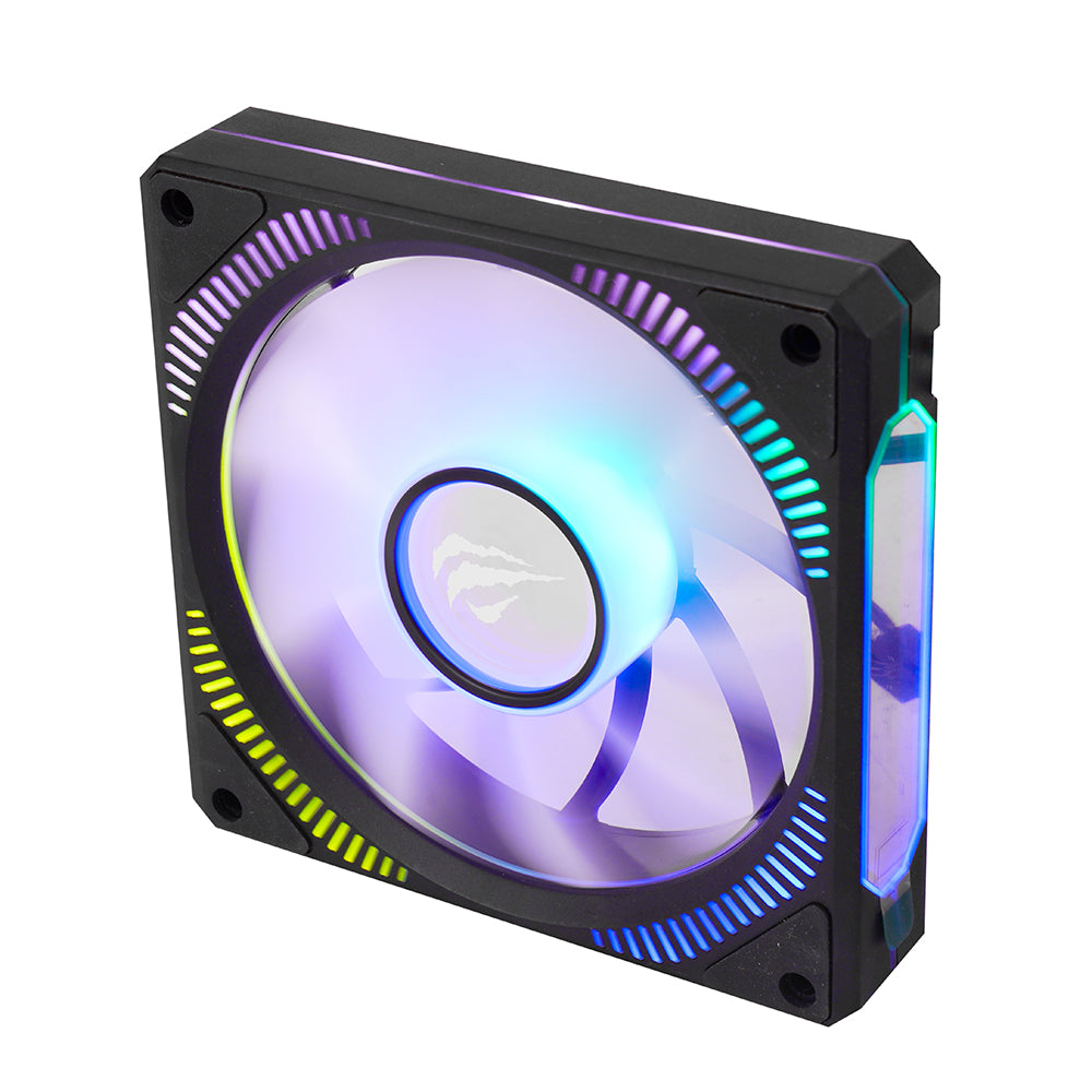 Ventilator HAVIT F2096, RGB, 1800RPM, 30dB, 3W, Sort