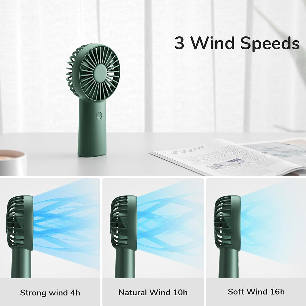 Bærbar ventilator JisuLife FA20X, Grøn