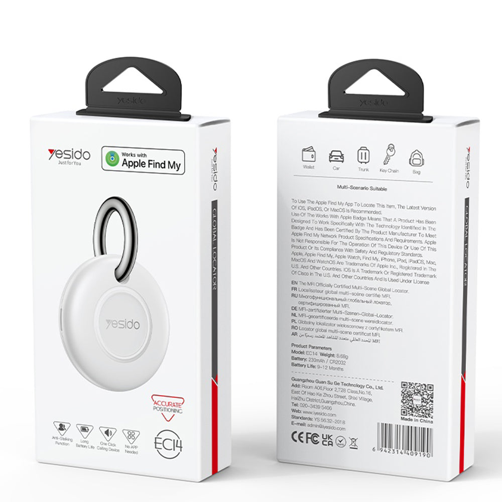 Yesido SmartTag EC14 til iOS-serien, Hvid