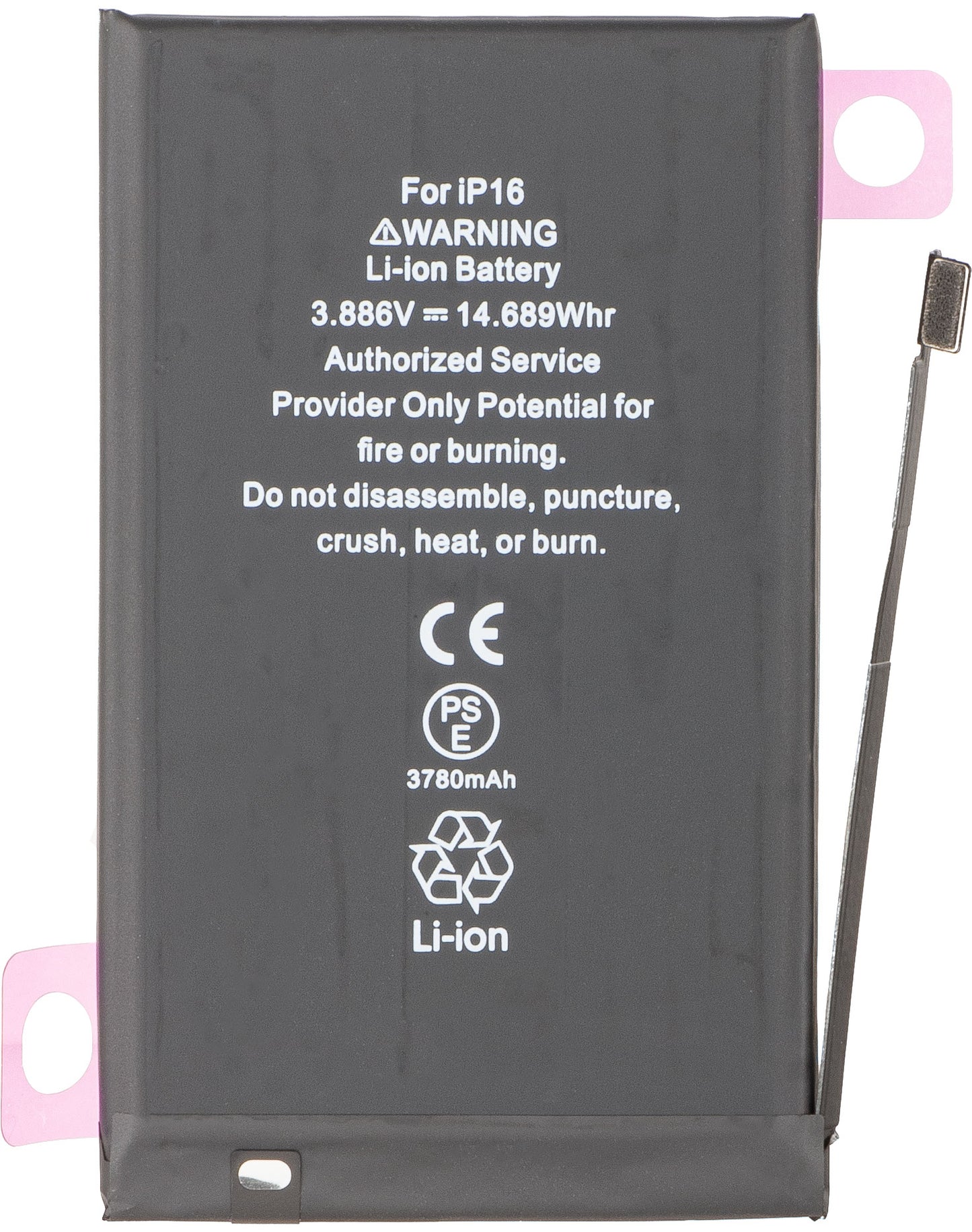 Apple iPhone 16 batteri, høj kapacitet
