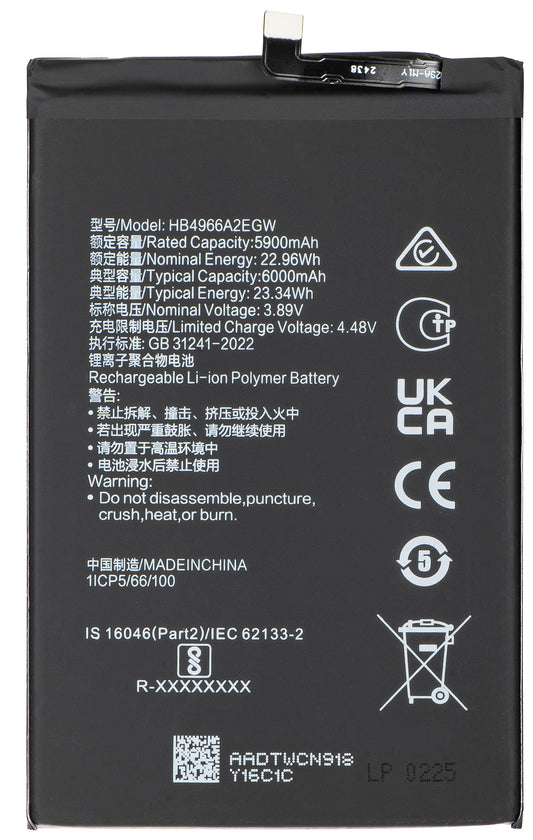 Batteri til Honor X7b 4G, HB4966A2EGW