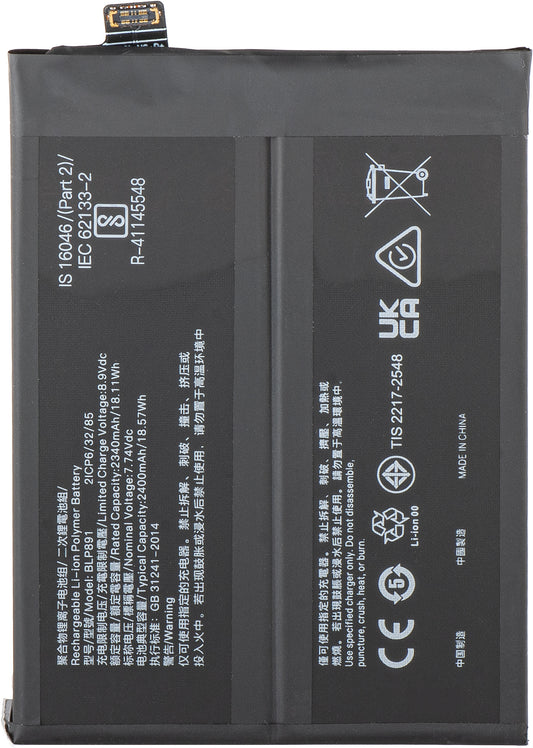 Batteri til Oppo Find X5, BLP891