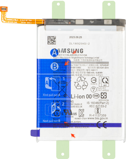 Samsung Galaxy M13 M135 / A13 5G A136 batteri, EB-BM135ABS, Service Pack GH82-29136A