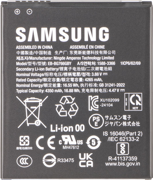 Batteri Samsung Galaxy XCover7 Pro, EB-BG766GBY, Service Pack GH43-05270A