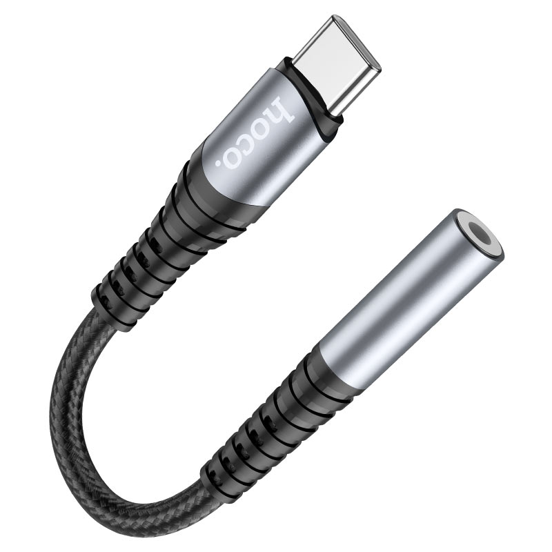 USB-C til 3,5 mm lydadapter HOCO LS33, grå