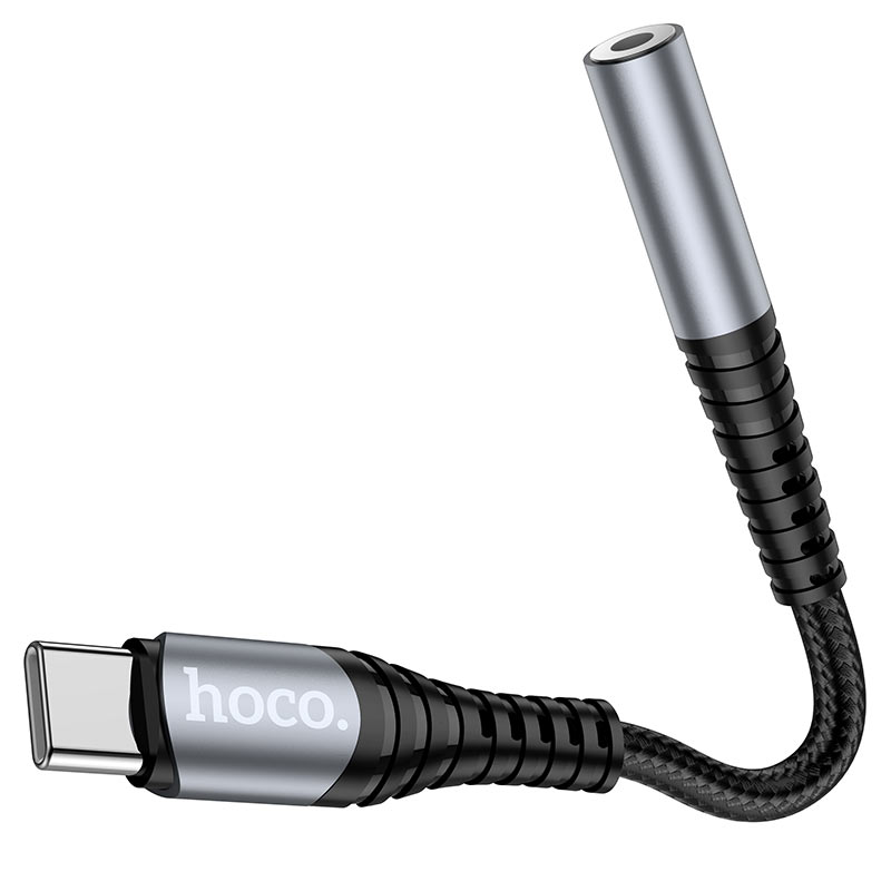 USB-C til 3,5 mm lydadapter HOCO LS33, grå
