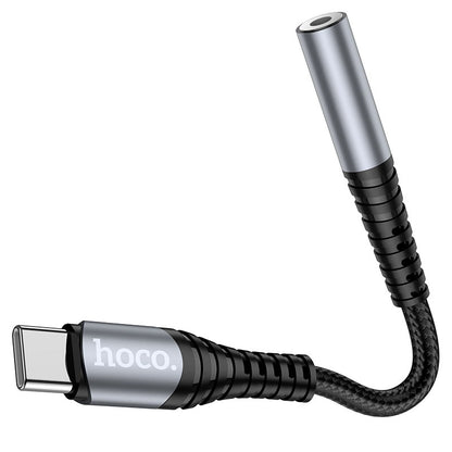 USB-C til 3,5 mm lydadapter HOCO LS33, grå