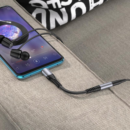 USB-C til 3,5 mm lydadapter HOCO LS33, grå