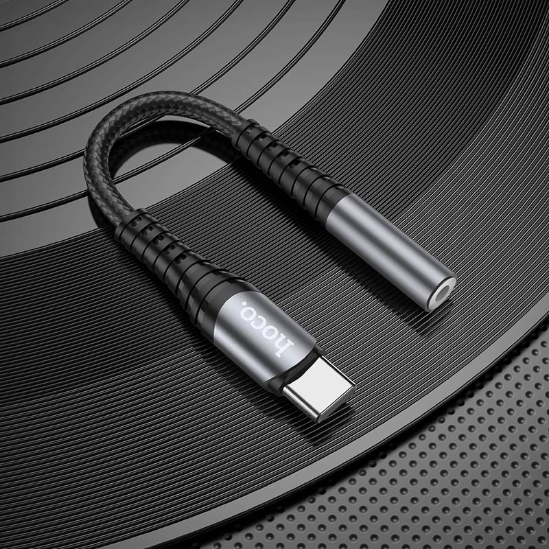 USB-C til 3,5 mm lydadapter HOCO LS33, grå