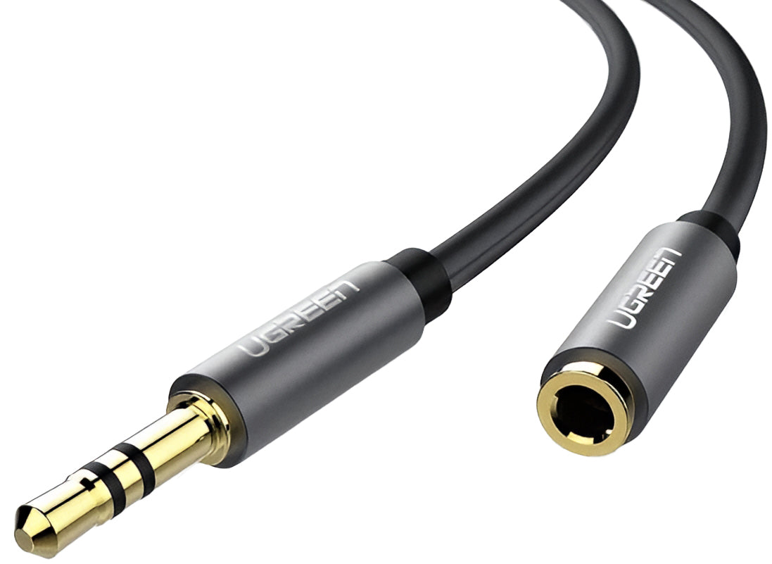 Audioadapter 3.5mm - 3.5mm UGREEN AV118, 0.5m, Sort