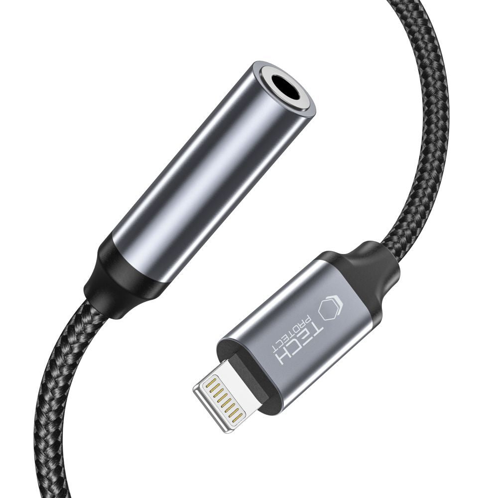 Audioadapter Lightning - 3,5 mm Tech-Protect Ultraboost, Sort