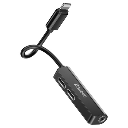 Lightning lydadapter - Lightning / 3,5 mm Baseus L52, sort, genforseglet CALL52-01