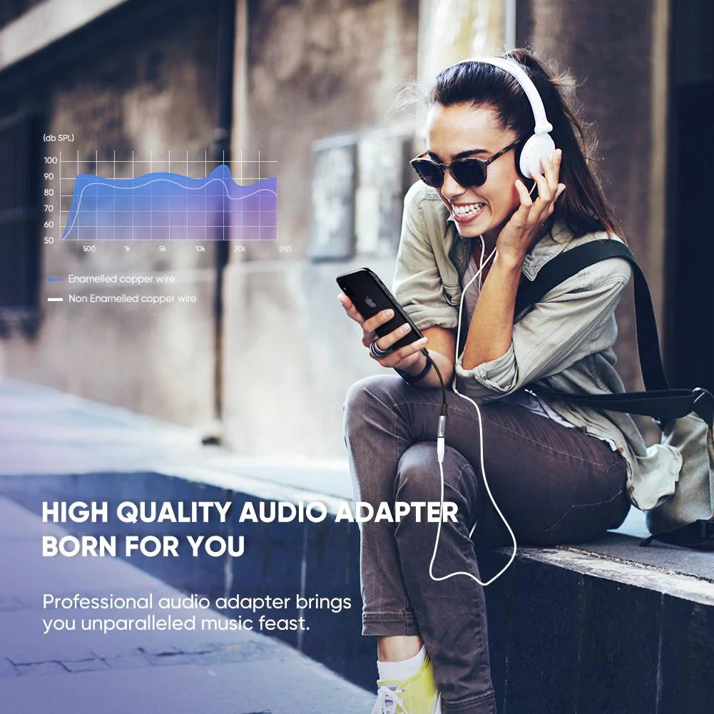 Audioadapter Lightning - 3,5 mm UGREEN US211 (30756), Sort