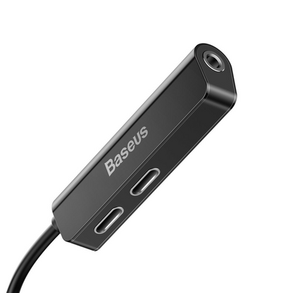 Lightning lydadapter - Lightning / 3,5 mm Baseus L52, sort, genforseglet CALL52-01