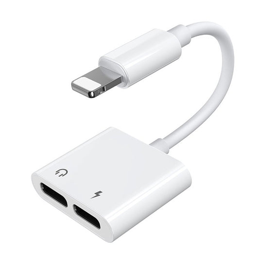 Audioadapter Lightning - 2 x Lightning Joyroom S-Y104, Hvid