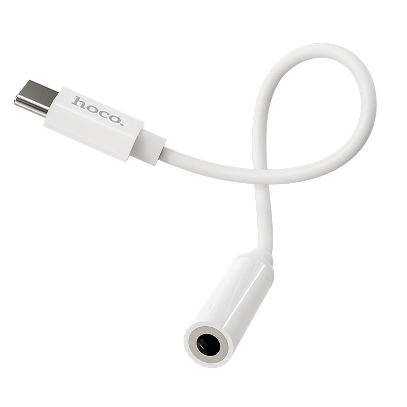 USB-C til 3,5 mm lydadapter HOCO LS30, hvid