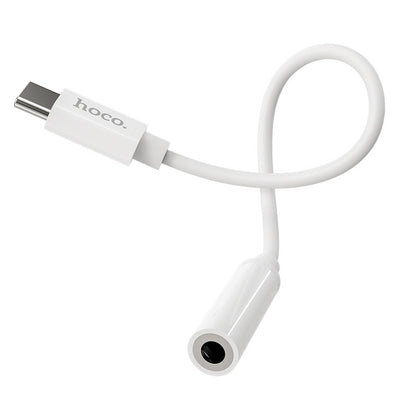 USB-C til 3,5 mm lydadapter HOCO LS30, hvid