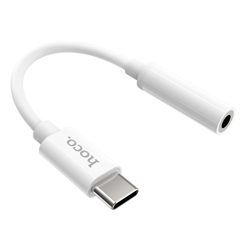 USB-C til 3,5 mm lydadapter HOCO LS30, hvid