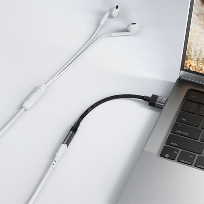 Audioadapter Acefast J13, USB-A - 3,5 mm, Sort