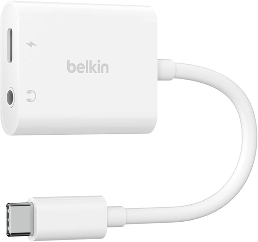 USB-C lydadapter - 3,5 mm / USB-C Belkin RockStar, sort NPA004btBK