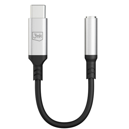 USB-C lydadapter - 3,5 mm 3MK, sølv
