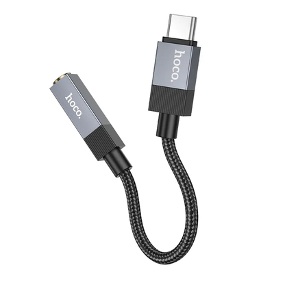 USB-C til 3,5 mm lydadapter HOCO UPA32C, sort
