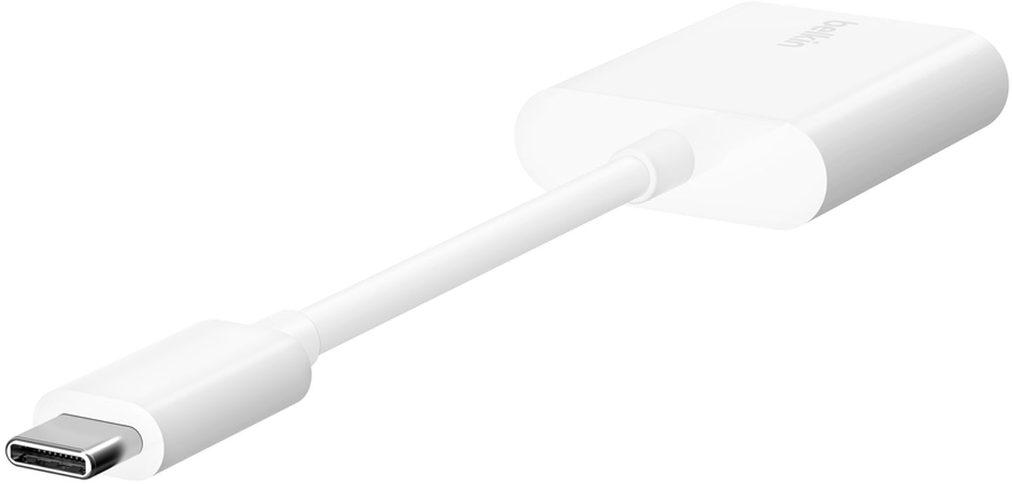 USB-C lydadapter - USB-C / USB-C Belkin RockStar, hvid F7U081btWH