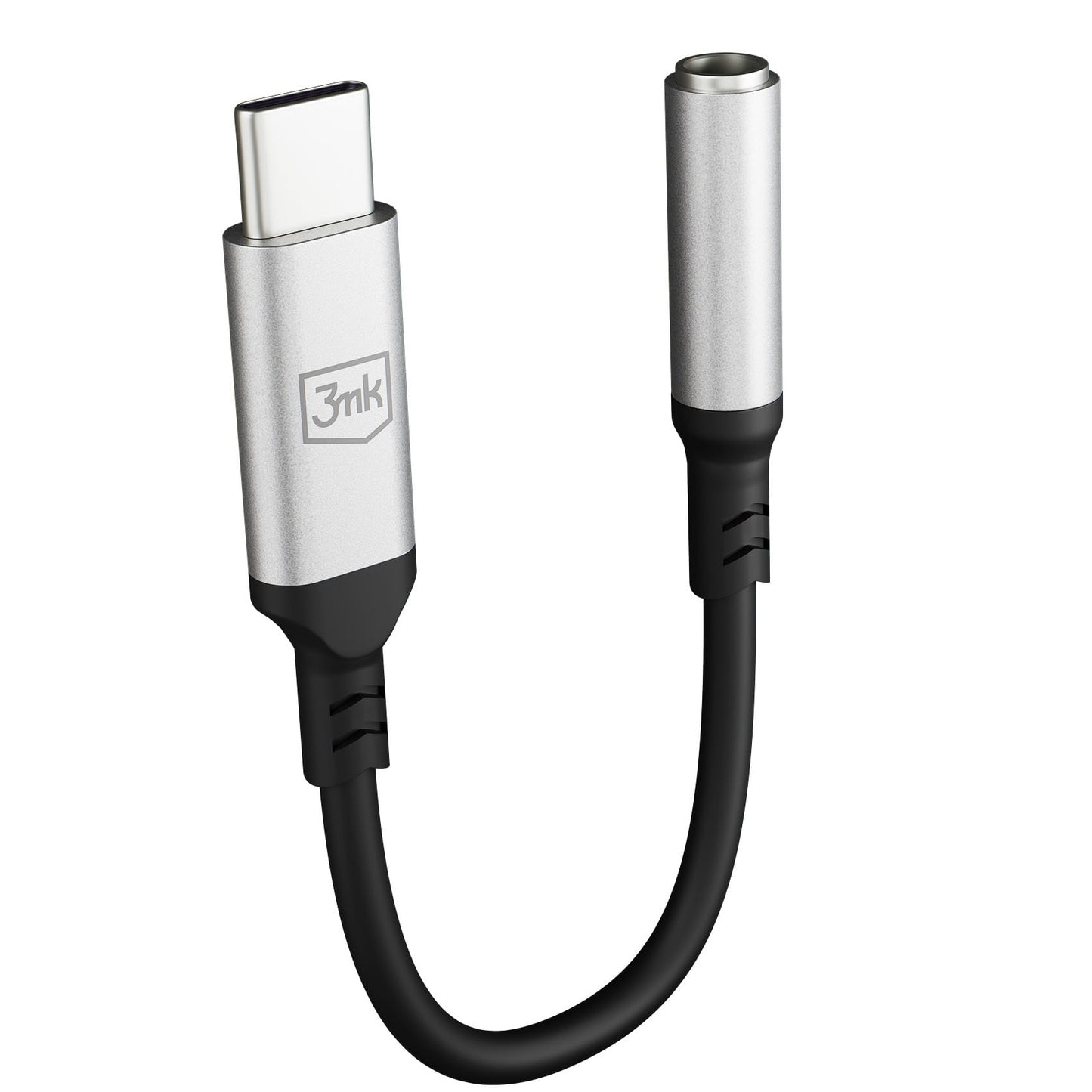 USB-C lydadapter - 3,5 mm 3MK, sølv
